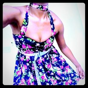 Authentic Sexy pinup flower dress vintage